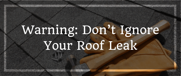 Warning Dont Ignore Yoir Roof Leak